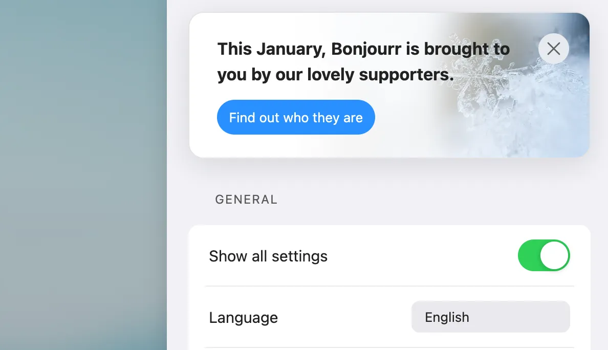 The supporters notification in action