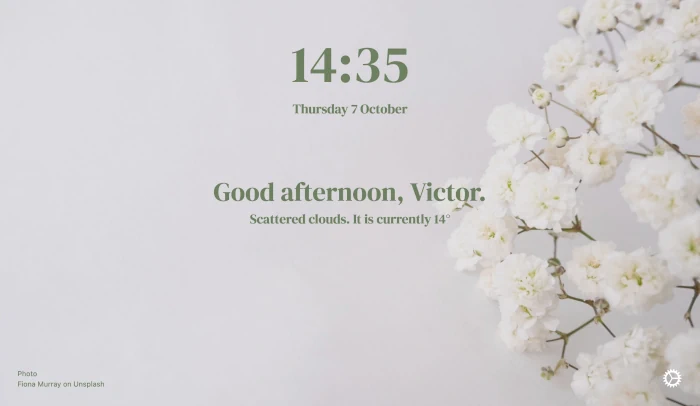 Floral Bonjourr theme