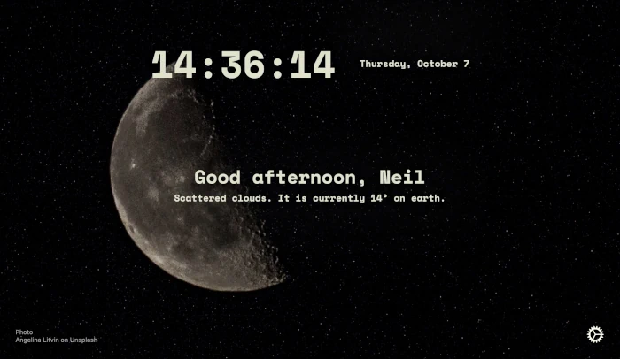 Space Bonjourr theme